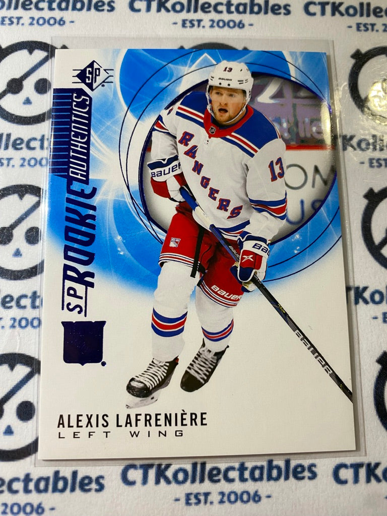 2020-21 SP Authentic Alexis Lafreniere SP Rookie Authentics Blue #101 Rangers