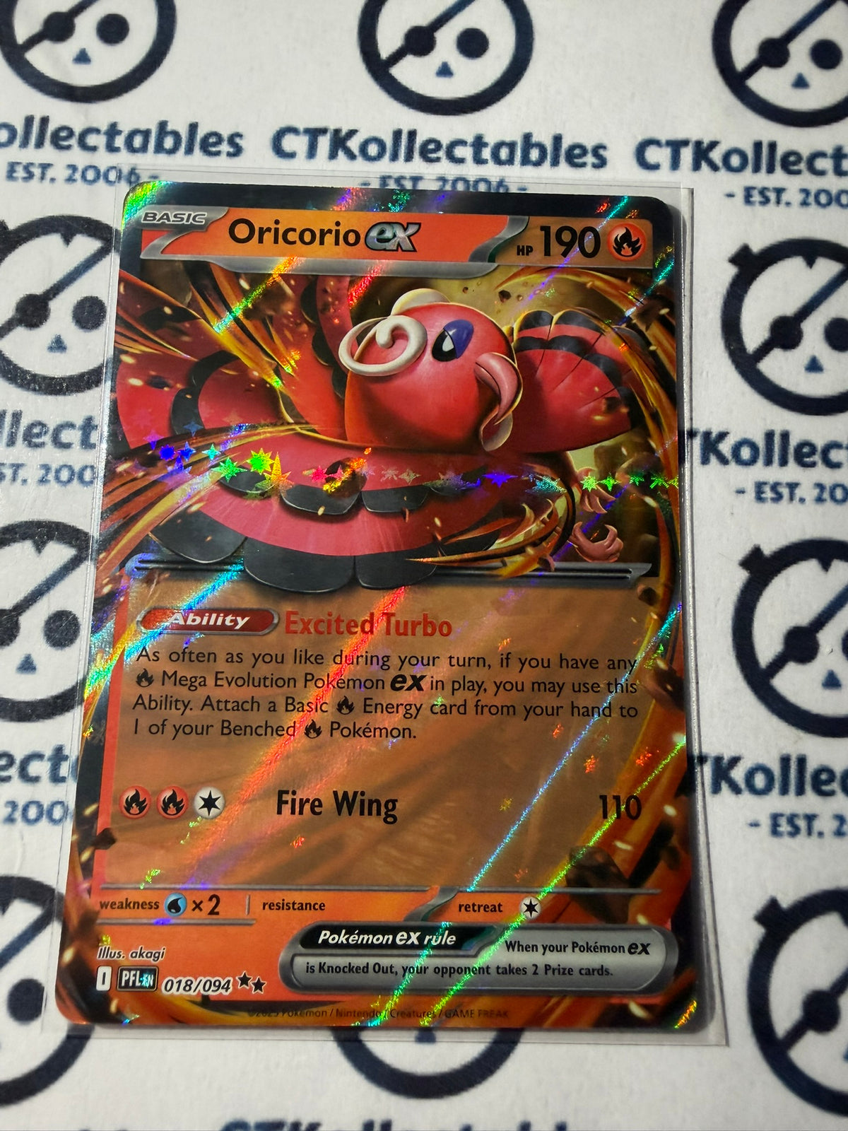 Oricorio EX Double Rare #018/094 Phantasmal Flames Pokemon