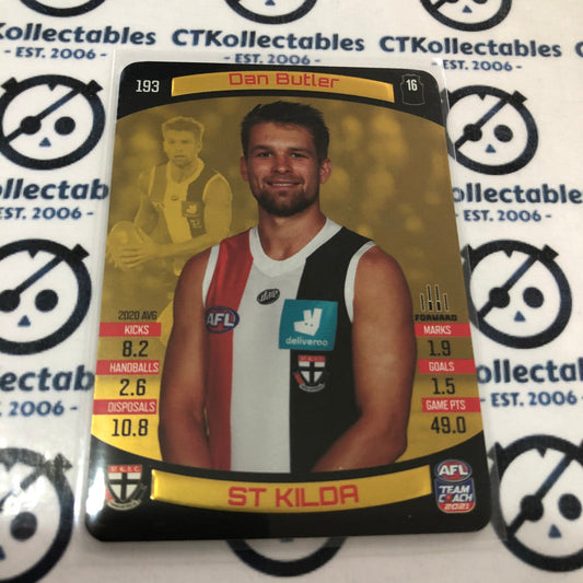 2021 AFL TEAMCOACH TEAM COACH PRIZE CARD WEST COAST EAGLES JACK