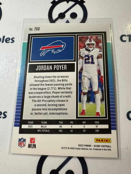 2022 NFL Panini Score Purple #268 Jordan Poyer Bills