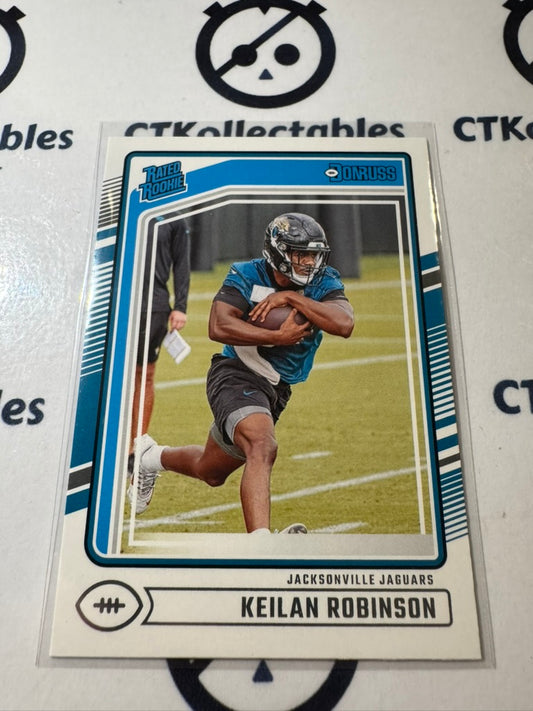 2024 NFL Panini Donruss Rated rookie #385 Keilan Robinson Jaguars