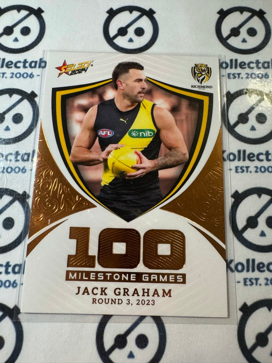 2024 AFL Footy Stars Milestone 100 Games - MG76 Jack Graham Tigers