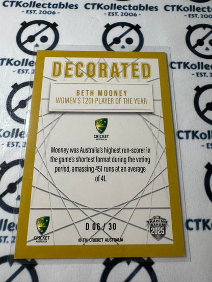 2025/26 CA Cricket Traders Beth Mooney DECORATED D06/30