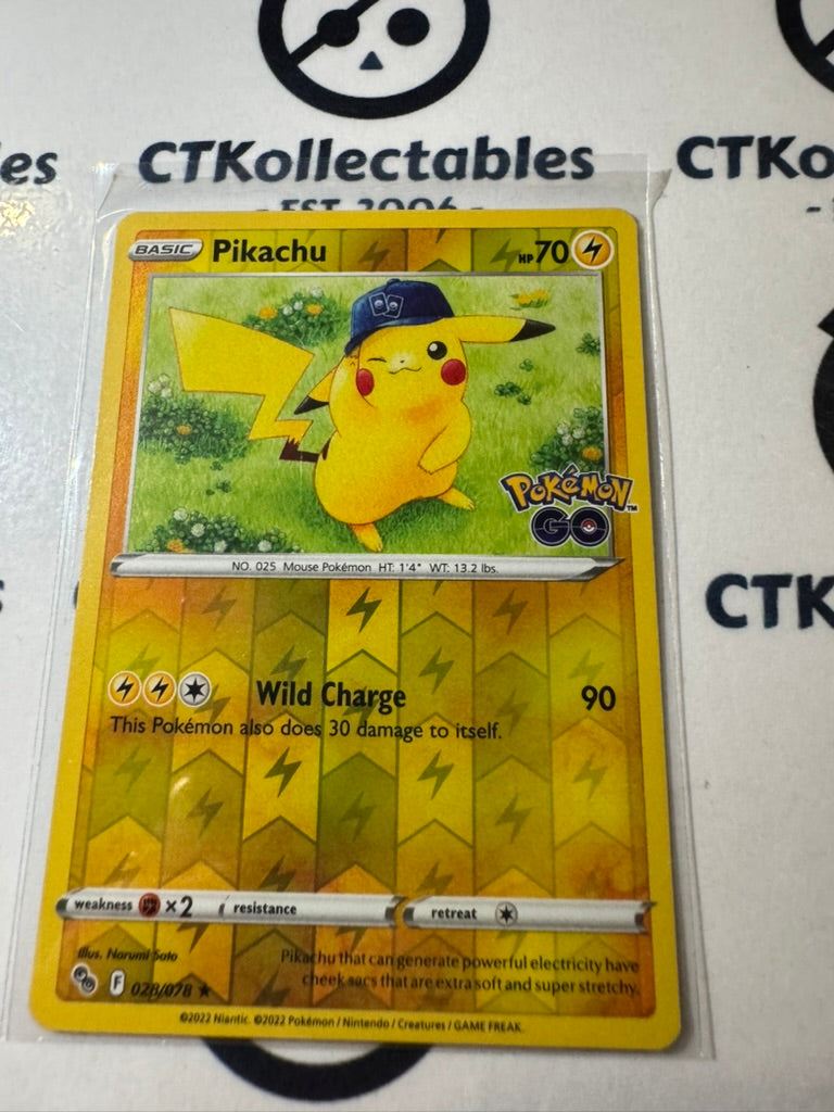 Pikachu #028/078 Reverse Holo -Pokemon Go ! Pokemon Card