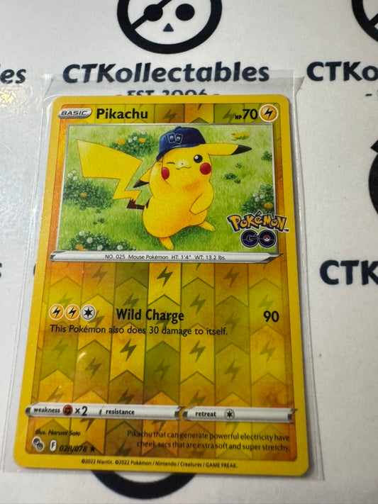 Pikachu #028/078 Reverse Holo -Pokemon Go ! Pokemon Card