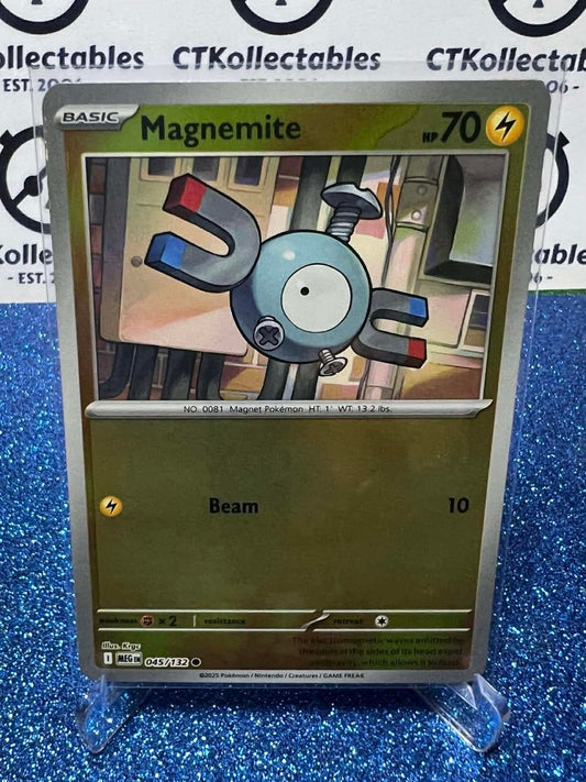 Magnemite Reverse Holo #045/132 Mega Evolution Pokemon