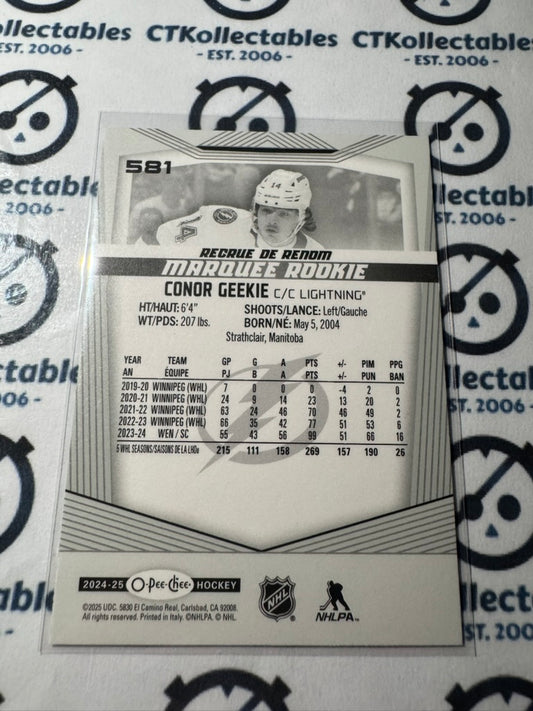 2024-25 O-Pee-Chee Hockey Marquee Rookie #581 Conor Geekie Tampa Bay Lightning