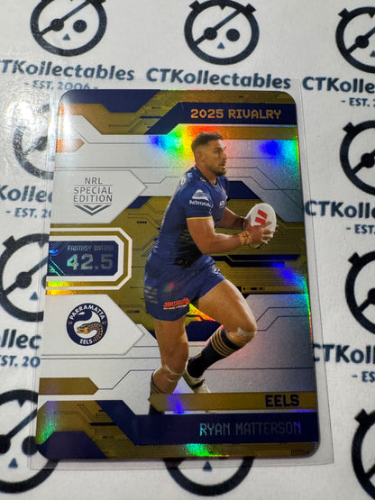 2025 NRL Rivalry Game Card Ryan Matterson G065/102 Eels
