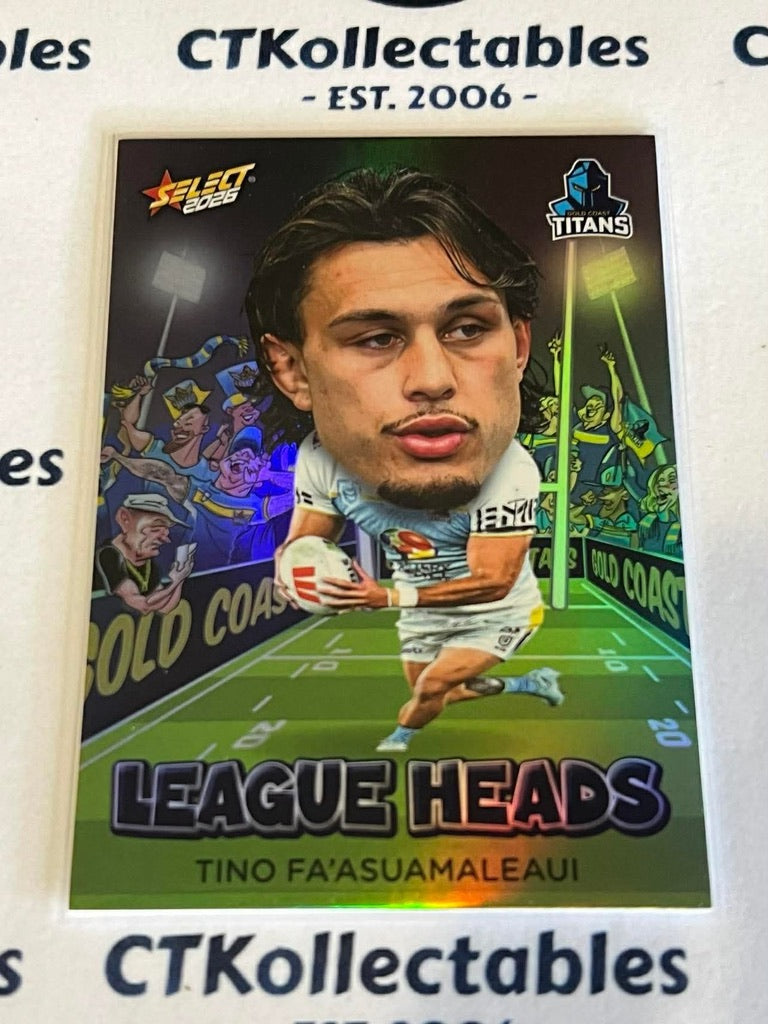 2026 Select NRL League Heroes League Heads #LH43 Tino Fa'asuamaleaui Titans