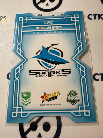 2026 Select NRL League Heroes Colours Diecut #CD42 Nicholas Hynes Sharks