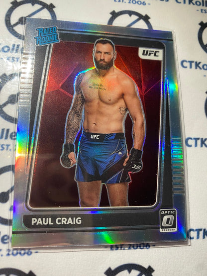 2022 UFC Panini Optic Rated Rookie Paul Craig Silver Prizm #117
