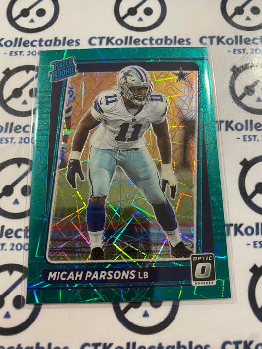 2021 NFL Donruss Optic Micah Parsons Rated Rookie Green Velocity #245 Cowboys