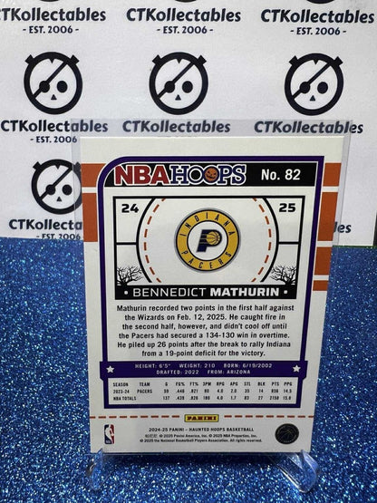 2024-25 Panini NBA HAUNTED HOOPS Orange Pumpkin #82 Bennedict Mathurin Indiana