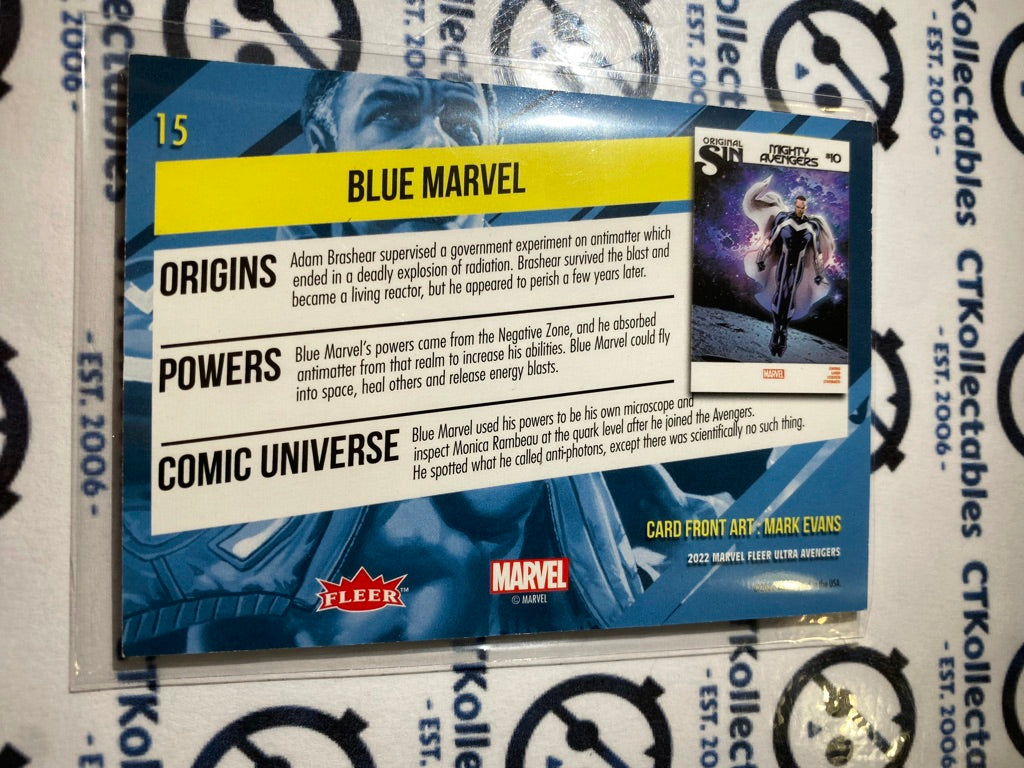 2022 Fleer Ultra Avengers Base Blue Marvel #15 Marvel