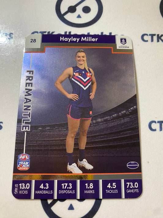 2023 AFLW Teamcoach Silver Card #28 Hayley Miller