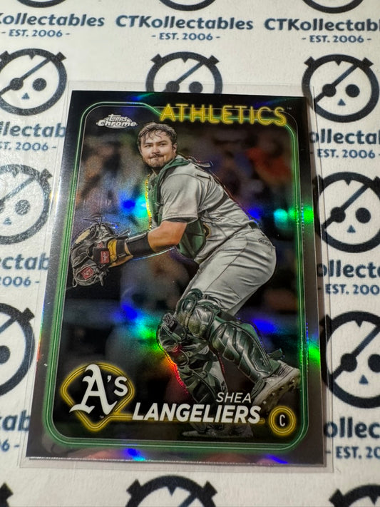 2024 Topps Chrome Baseball Shea Langeliers Refractor #205 Athletics