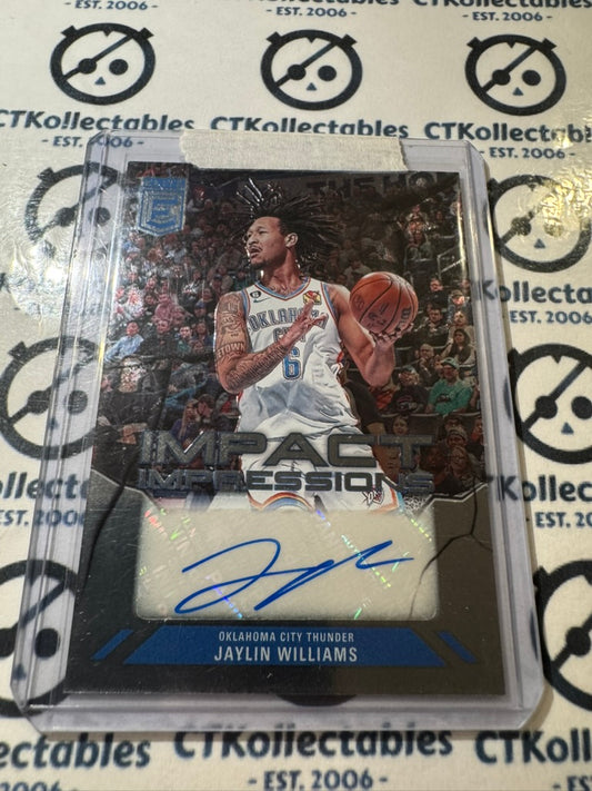 2023-24 NBA Panini Donruss Elite Jaylin Williams Impact Impression Auto II-JW