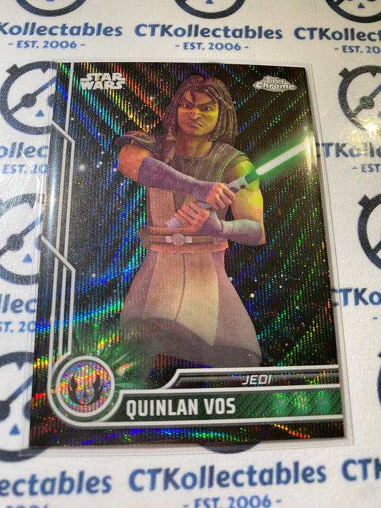 2023 Topps Chrome Star Wars Quinlan Vos Black Wave Parallel