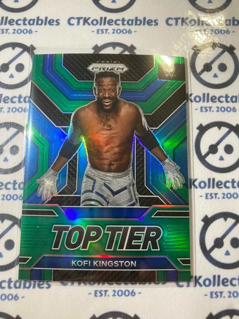 2023 WWE Panini Prizm Top Tier Kofi Kingston Green Prizm #16 Smack down