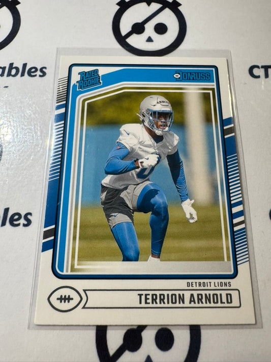 2024 NFL Panini Donruss Rated rookie #371 Terrion Arnold Lions