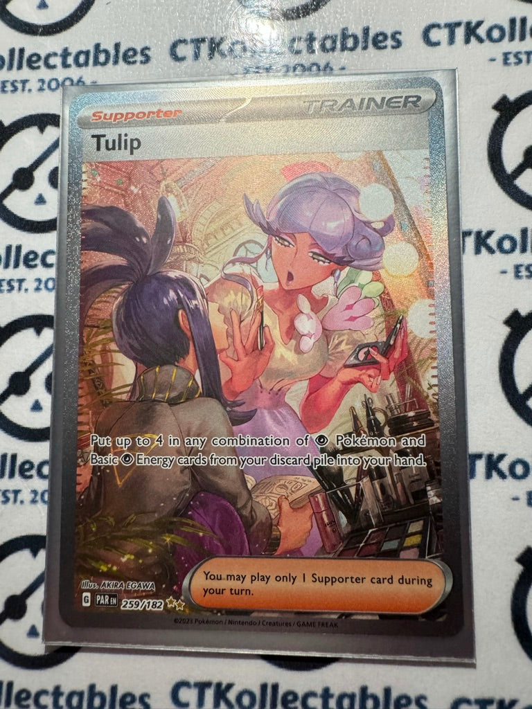 Tulip Trainer Special Illustration #259/182 2023 Paradox Rift Pokémon TCG