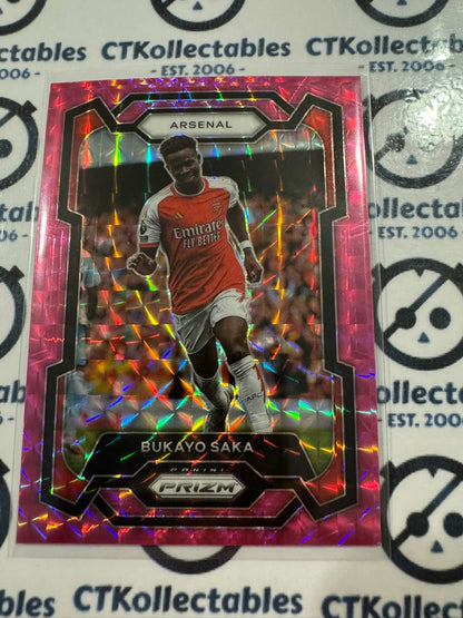 2023-24 Prizm Premier League Soccer Bukayo Saka #27 Pink Mosaic Prizm