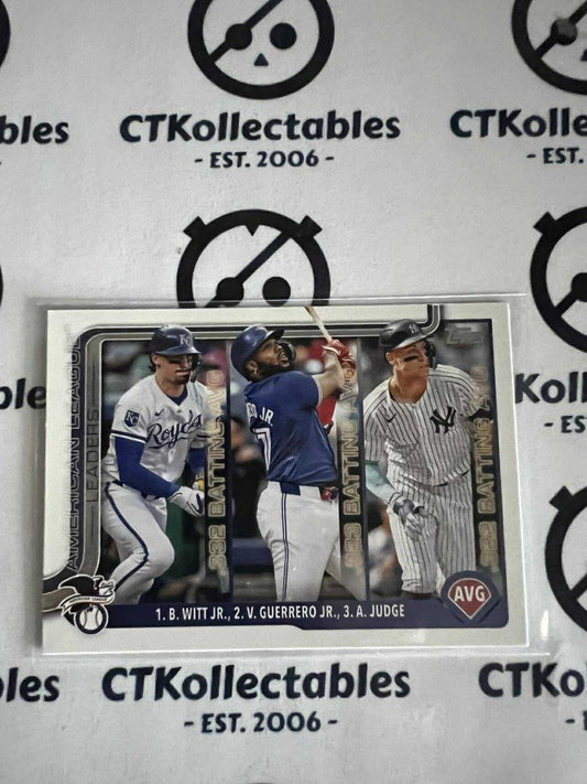 2025 Topps Series 1 Baseball AL Batting Average Witt Jr. Guerrero jr, Judge #345