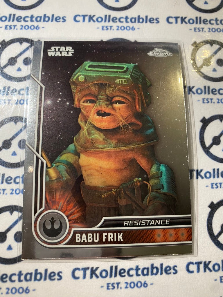 2023 Topps Chrome Star Wars - # 74 Babu Frik Chrome Base Card