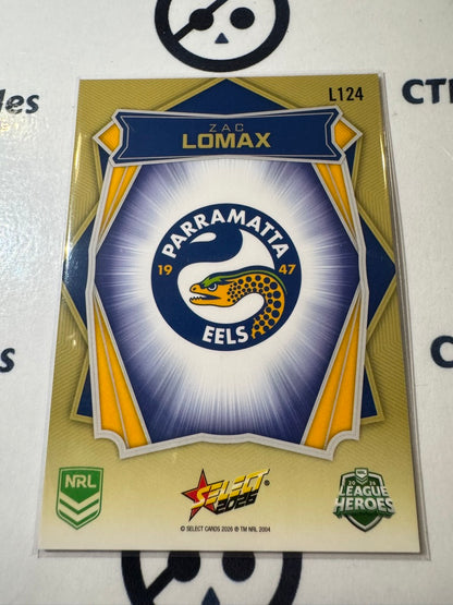 2026 Select NRL League Heroes Luminous Base #L124 Zac Lomax Eels
