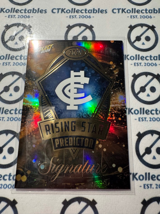 2025 AFL Footy Stars Rising Star Signature Predictor Carlton Blues #213/220