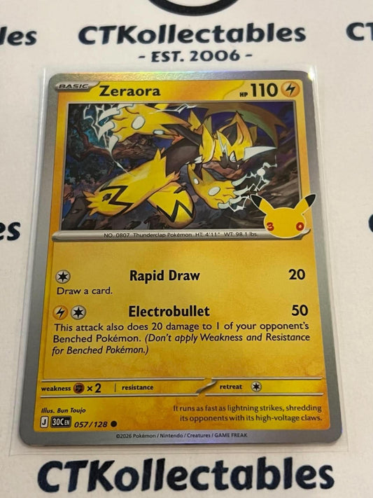 Zeraora 057/128 Holo Foil ENG 30th Anniversary Celebration Pokemon TCG