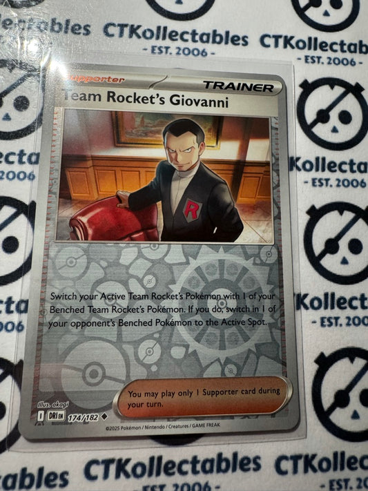 Team Rocket's Giovanni Scarlet & Violet Destined Rivals #174/182 Reverse Holo
