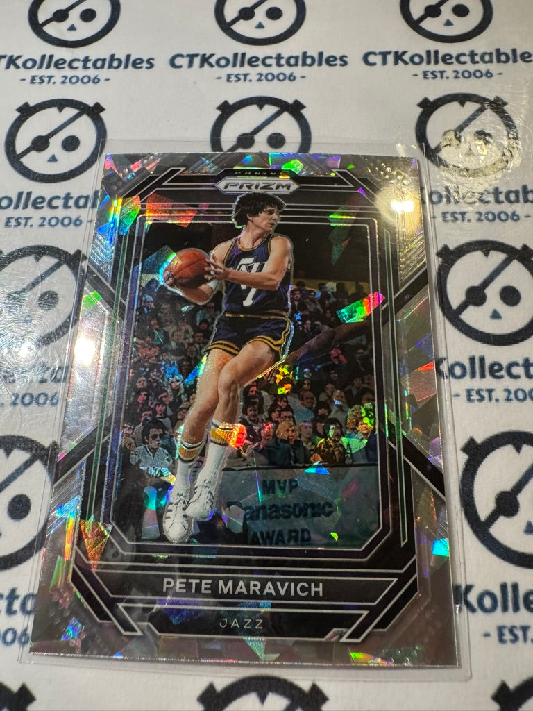 2022/23 Panini NBA Prizm Pete Maravich Cracked Ice Prizm #286 Jazz