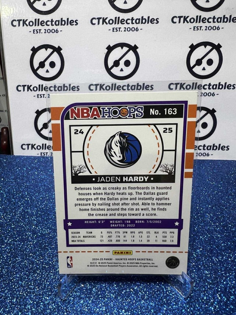 2024-25 Panini NBA HAUNTED HOOPS Slime Parallels #163 Jaden Hardy, Dallas