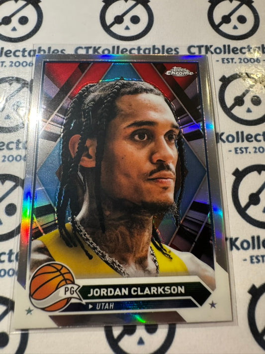 2023-24 NBA Topps Chrome Jordan Clarkson Refractor #159 Utah