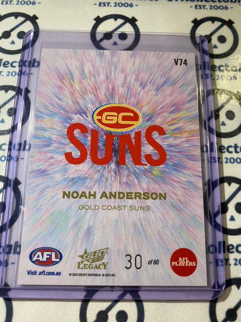 2023 Select AFL Legacy Noah Anderson Vortex #30/60 Suns