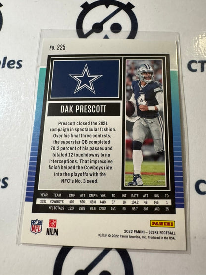 2022 NFL Score Gold #225 Dak Prescott Cowboys