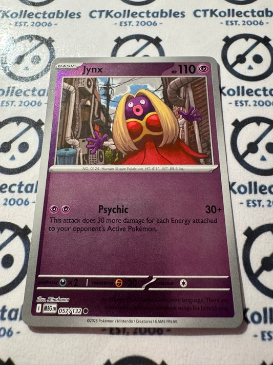 Jynx Reverse Holo #057/132 Mega Evolution Pokemon