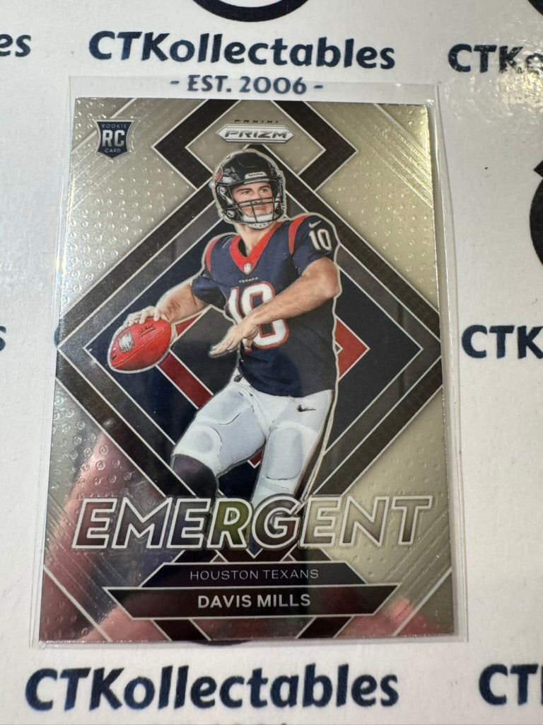 2021 NFL Panini Prizm Emergent Base #E-18 David Mills Texans