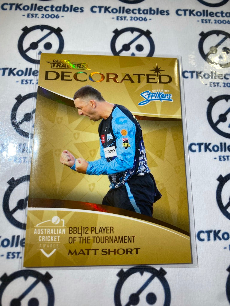 2023/24 TLA Cricket Luxe Traders Matt Short DP14/30 Decorated Parallel #112/147