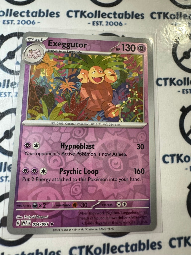 Exeggutor Reverse Holo #024/091 2024 Paldean Fates Pokemon Card