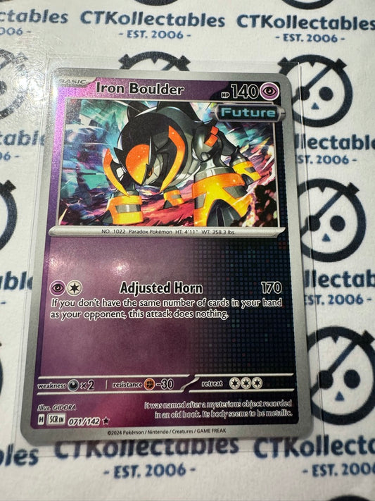 Iron Boulder Reverse Holo #071/142 Stellar Crown Scarlet & Violet Pokemon