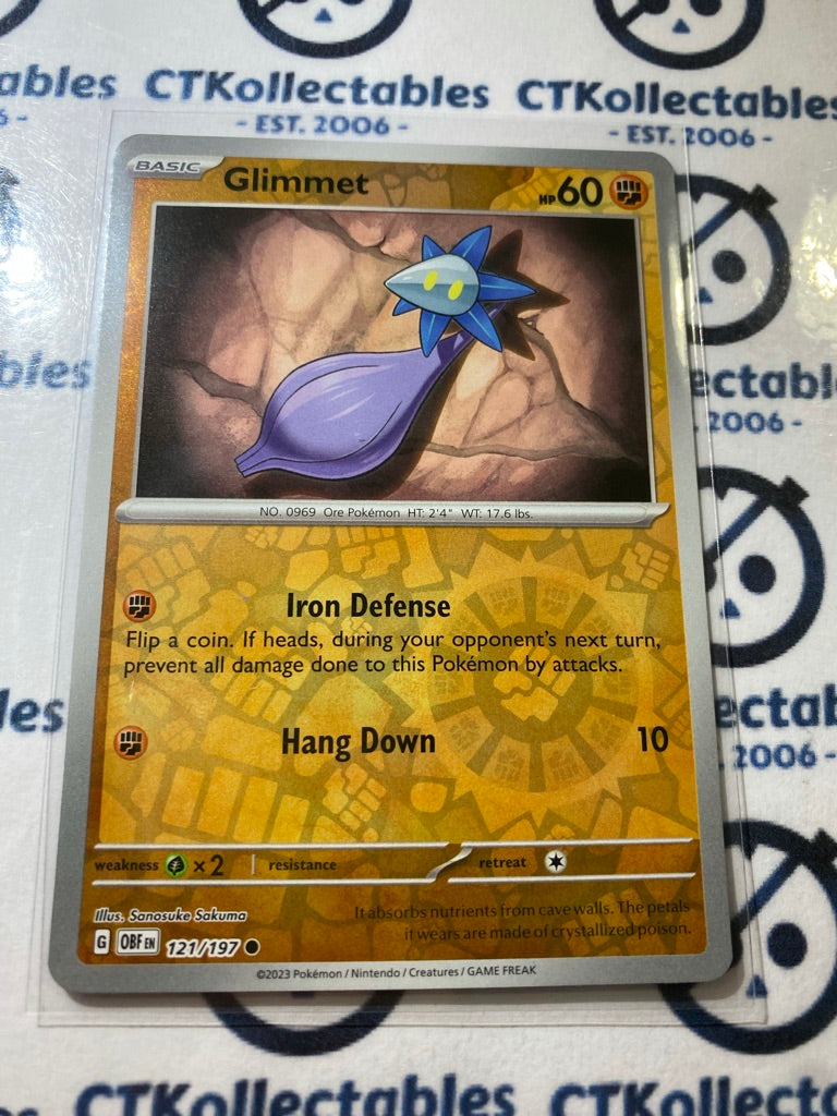 Carta Pokémon - Glimmet 121/193 - Obsidiana em Chamas - Copag