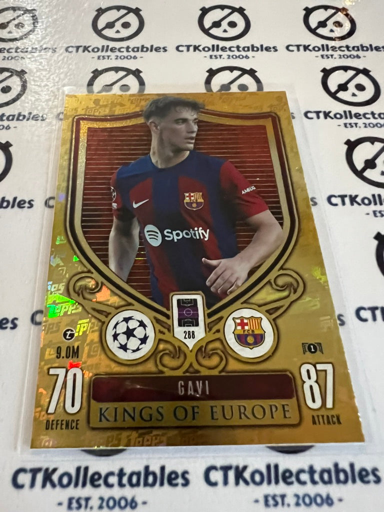 2023-24 TOPPS MATCH ATTAX Gavi Kings Of Europe #288 SOCCER CARD