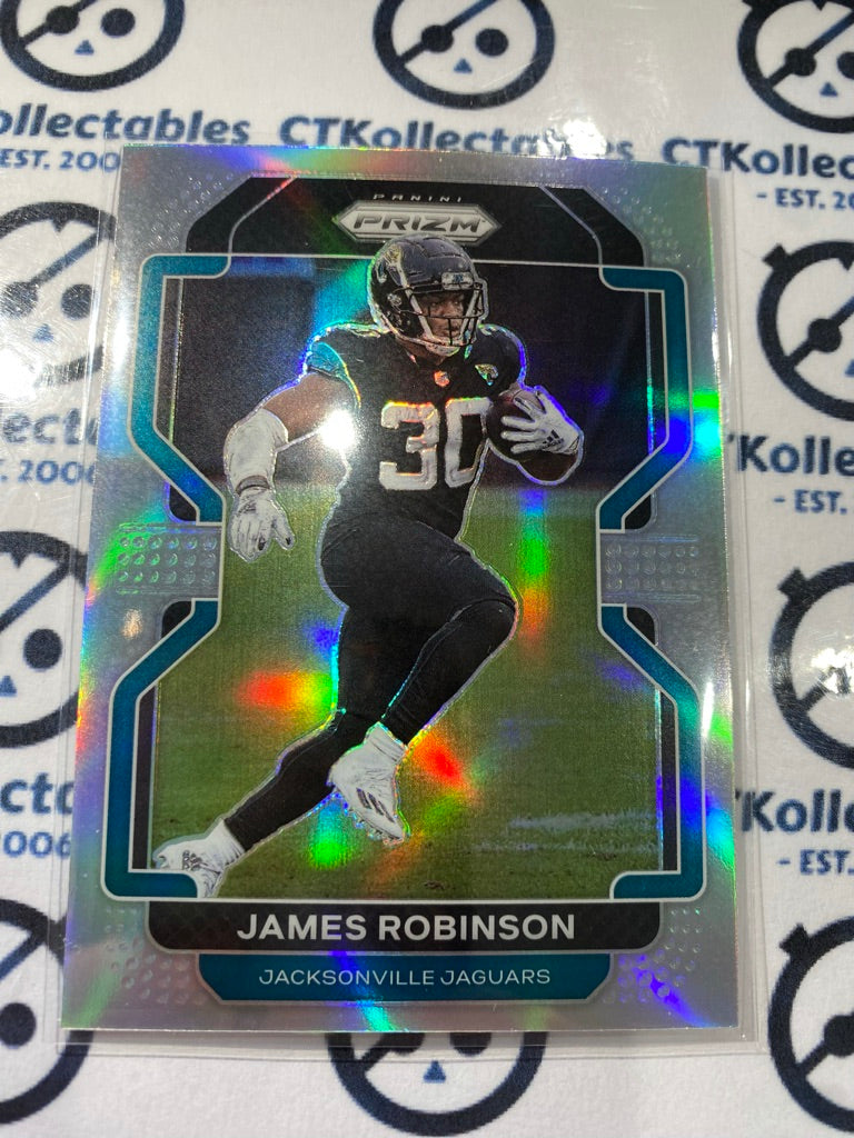 2021 NFL Panini Prizm James Robinson Silver Prizm #14 Jaguars