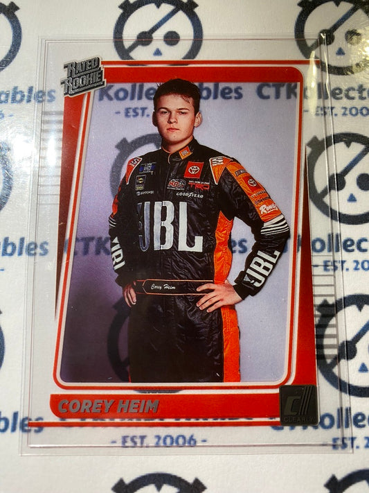 2022 Panini NASCAR Chronicles Clearly Donruss Corey Heim rookie Card #32