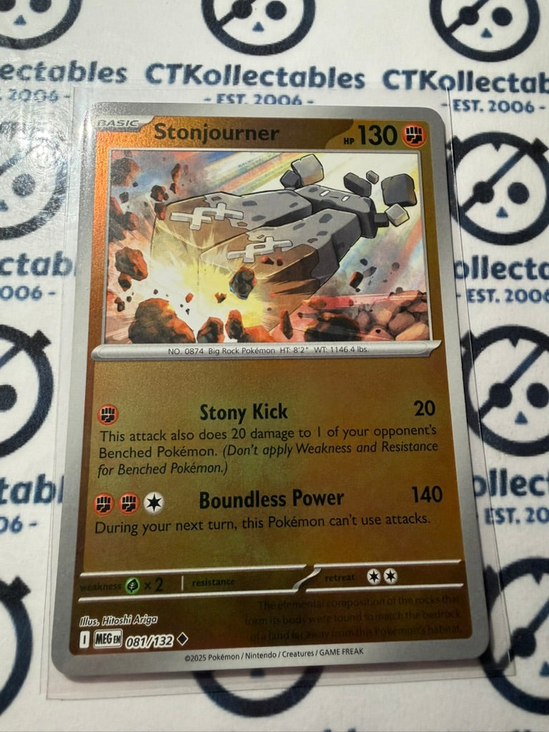 Stonjourner Reverse Holo Mega Evolution #081/132 Pokemon
