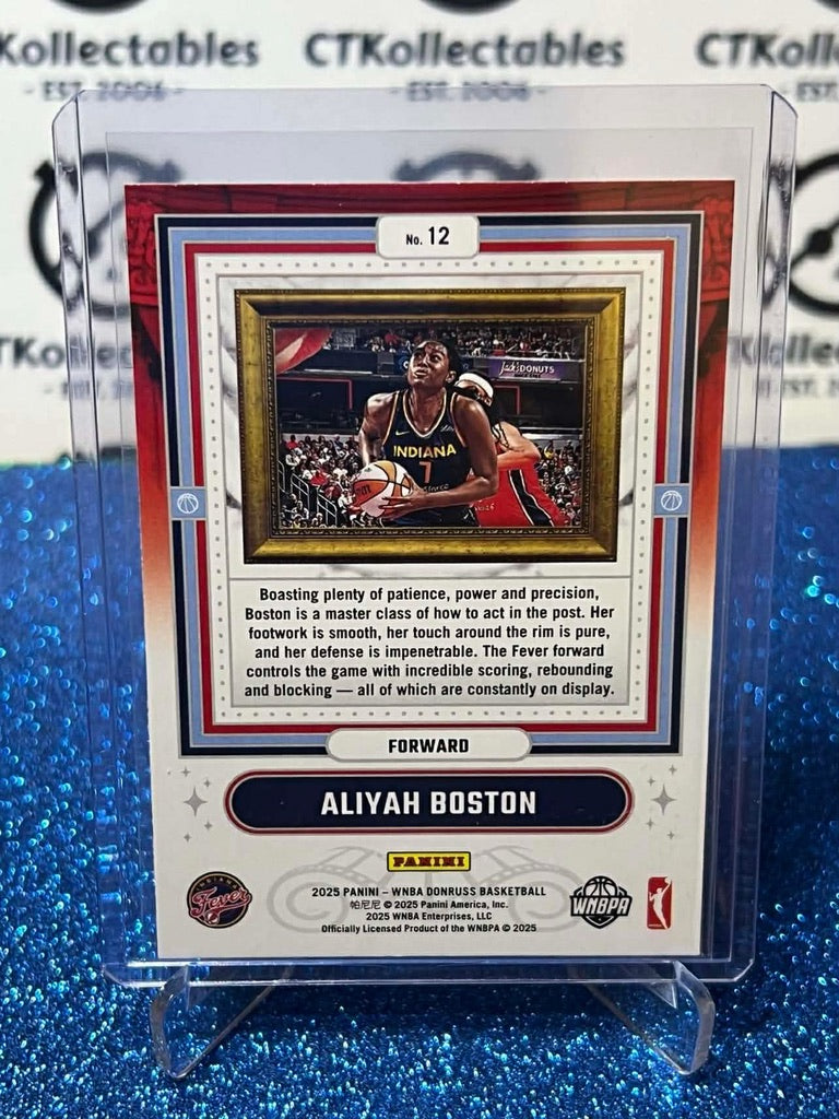 2025 Panini Donruss WNBA Franchise Features #12 Aliyah Boston Indiana Fever
