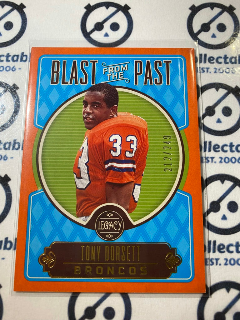 2023 NFL Panini Legacy Tony Dorsett Blast form the past Orange #212/249 Broncos