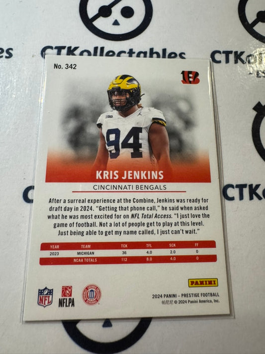 2024 NFL Prestige Rookie Card #342 Kris Jenkins Cincinnati Bengals